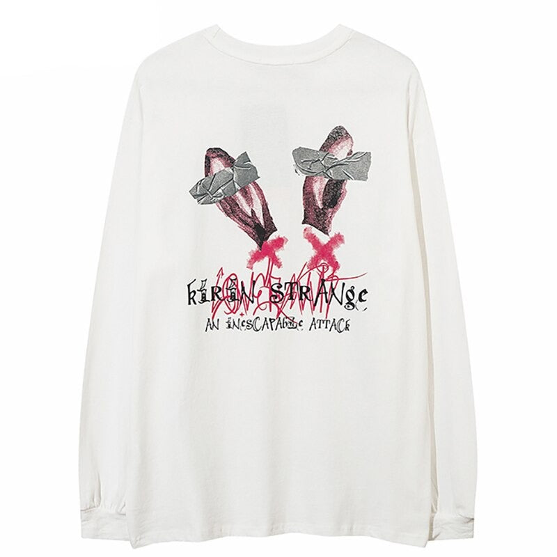 "Lost Eyes" Unisex Men Women Streetwear Graphic Sweatshirt Daulet Apparel