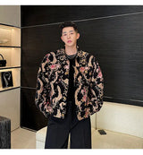 grunge winter jacket, layered citywear - trendy urban streetwear fashion for men and women