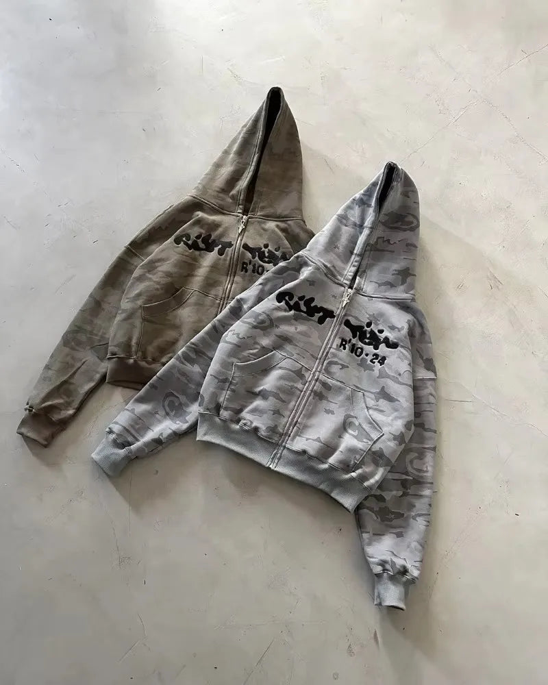 American Gothic Punk Harajuku Retro Oversized Hoodie Women Y2K Fashion