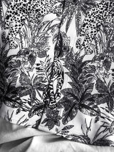 New 2021 luxury Men Classic Sketch jungle Leopard Fashion 50% Silk Casual Shirts Shirt high quality Pocket Short sleeves #A47