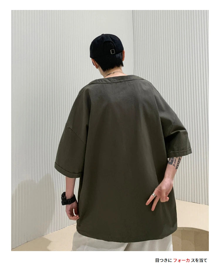 Anime Streetwear top – T Shirt Oversized Cotton Men Fashion Mens Summer Tshirts Ove