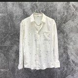2023 Summer New Fashion Korean Light Luxury Fashion Shirt Men's Loose Long-sleeved Shirt Boutique Clothing Simple Style