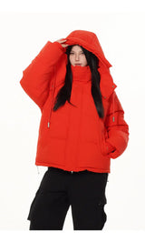 leather panel bomber, high-street look - oversized graphic apparel for edgy looks