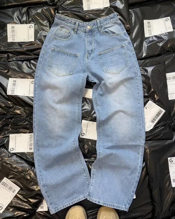 new streetwear jeans for men cherry blossom pattern y2k baggy jeans men harajuku punk straight casual low rise denim trousers vintage washed jeans