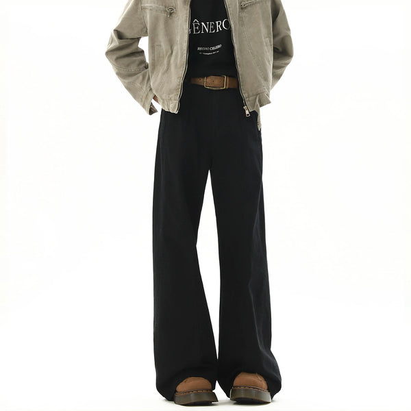 american style vintage wide leg cargo pants mens baggy fashion high street overalls coffee streetwear male mopping trousers utility cargo pants