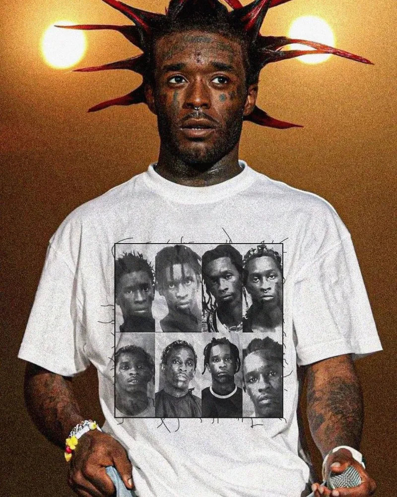 Anime Aesthetic print tee – Y2K Gothic Hip Hop Fashion Anime Cartoon Print Oversized Rou