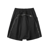high street zipper pockets vibe style baggy drawstring summer shorts for men straight loose casual knee length pants oversized unique shorts style 4630