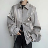 grunge street bomber, modern fit for men, oversized fit