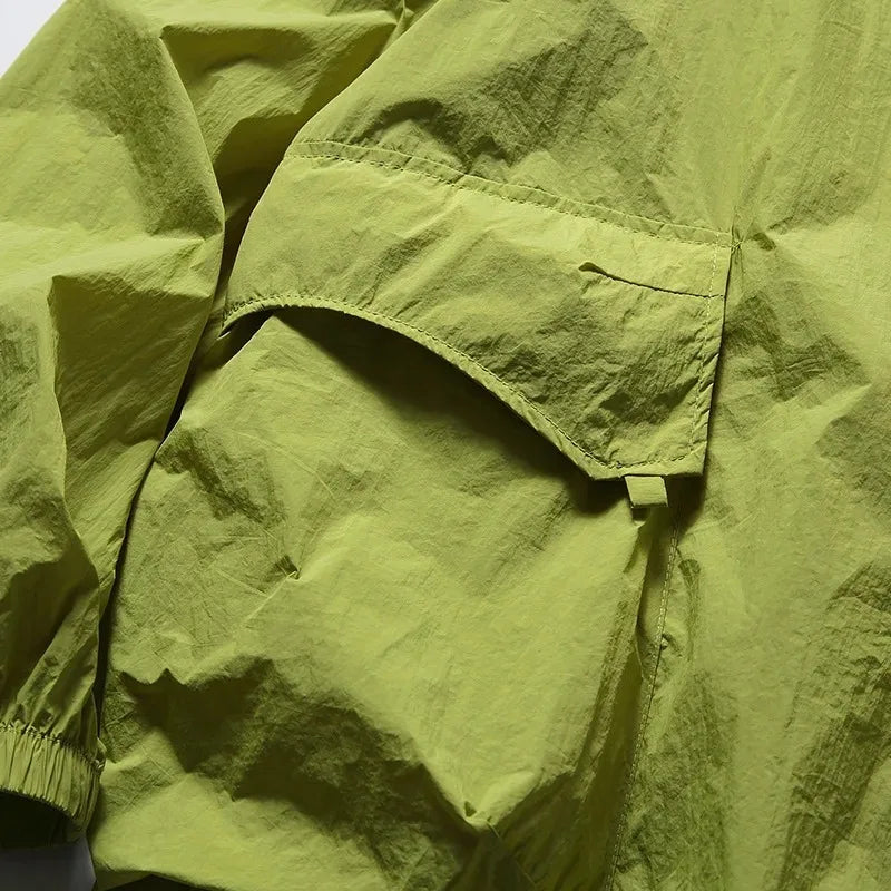 minimalist streetwear jacket, bold fashion piece, aesthetic