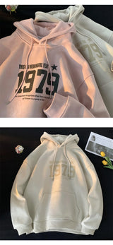 Winter New Korean Men's Hooded Sweatshirt New Niche Ins Harajuku Style Personality Loose Casual Y2K Couple Thickened Jacket Top