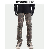 mens hip hop streetwear denim pants fashion camouflage pants 2023 harajuku cotton zipper joggers slim fit jeans trousers pants streetwear sweatpants