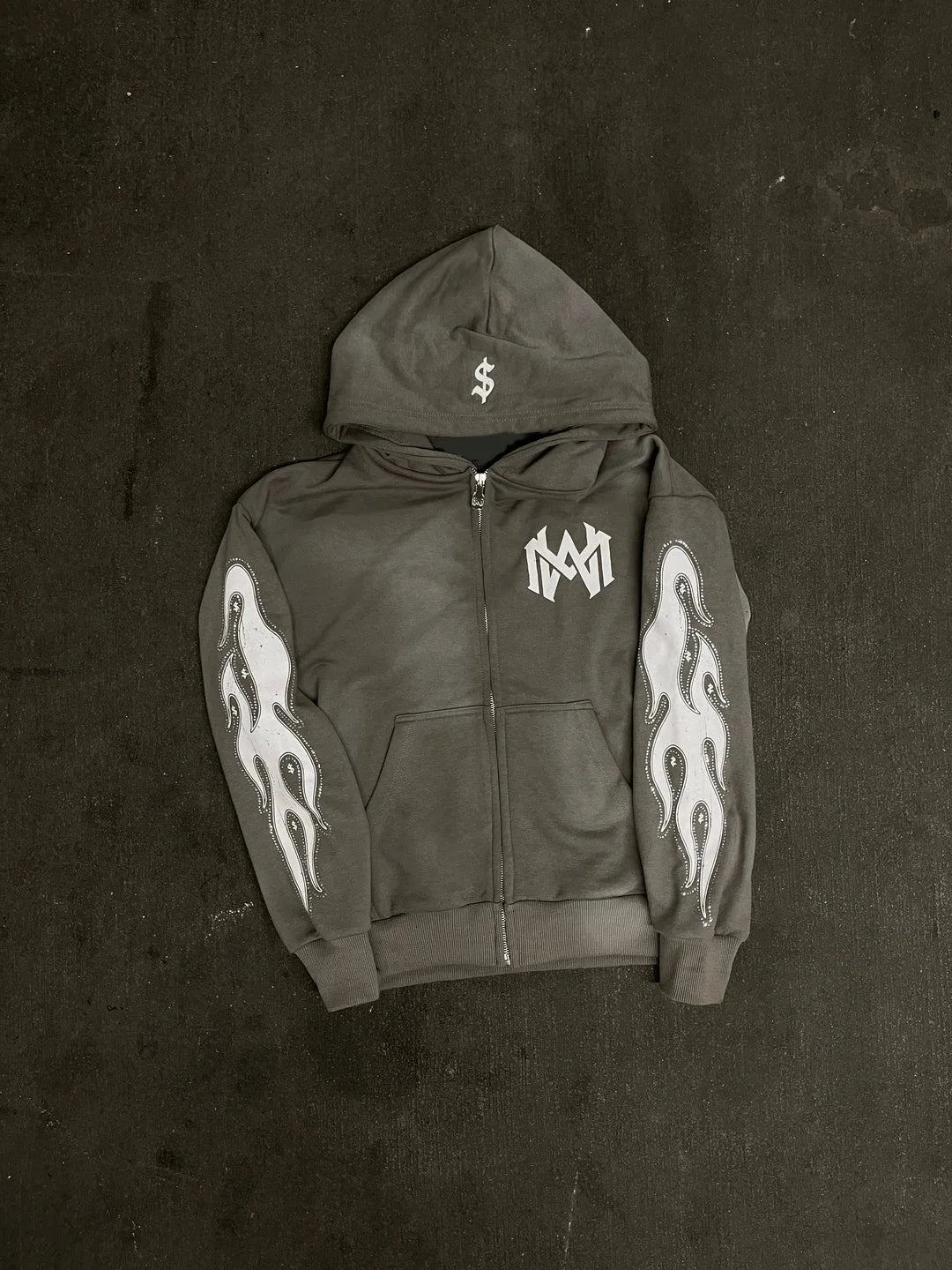 2024 y2k long sleeved zippered printed pullover hoodie hoodie and pants two piece streetwear trendy outfit dark vintage outfit unique default style 2236