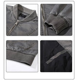 leather varsity coat, fall fit essential - aesthetic hip hop inspired casual wear
