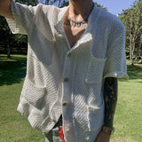 Mens Casual Soft Knitwear Genderless Fashion Personalized Versatile Comfortable Knitted Tops Unisex 2024 Spring Autumn New