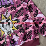 Towel Embroidered Cartoon Camouflage Glo Gang The Glory Full Zip Hoodi