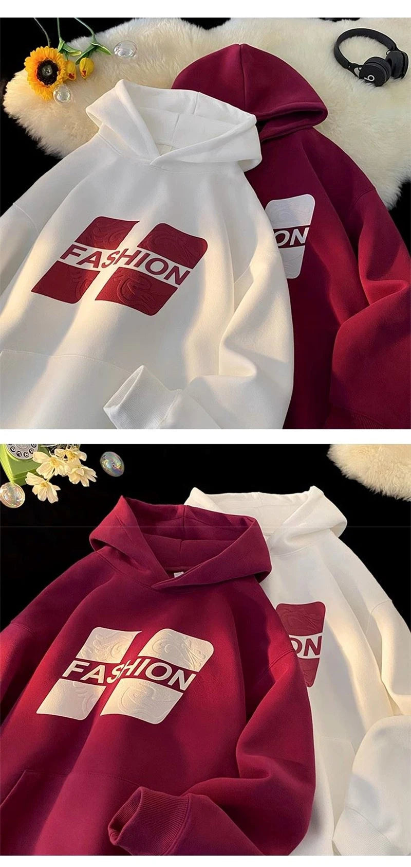 Autumn New Fashion Printed Hoody For Men Hip Hop Streetwear Fleece Pul