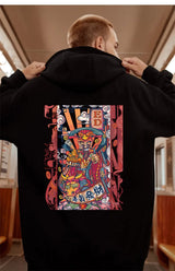Mens Funny The God Of Wealth Graphic Hoodies 2025 Autumn Hip Hop Print