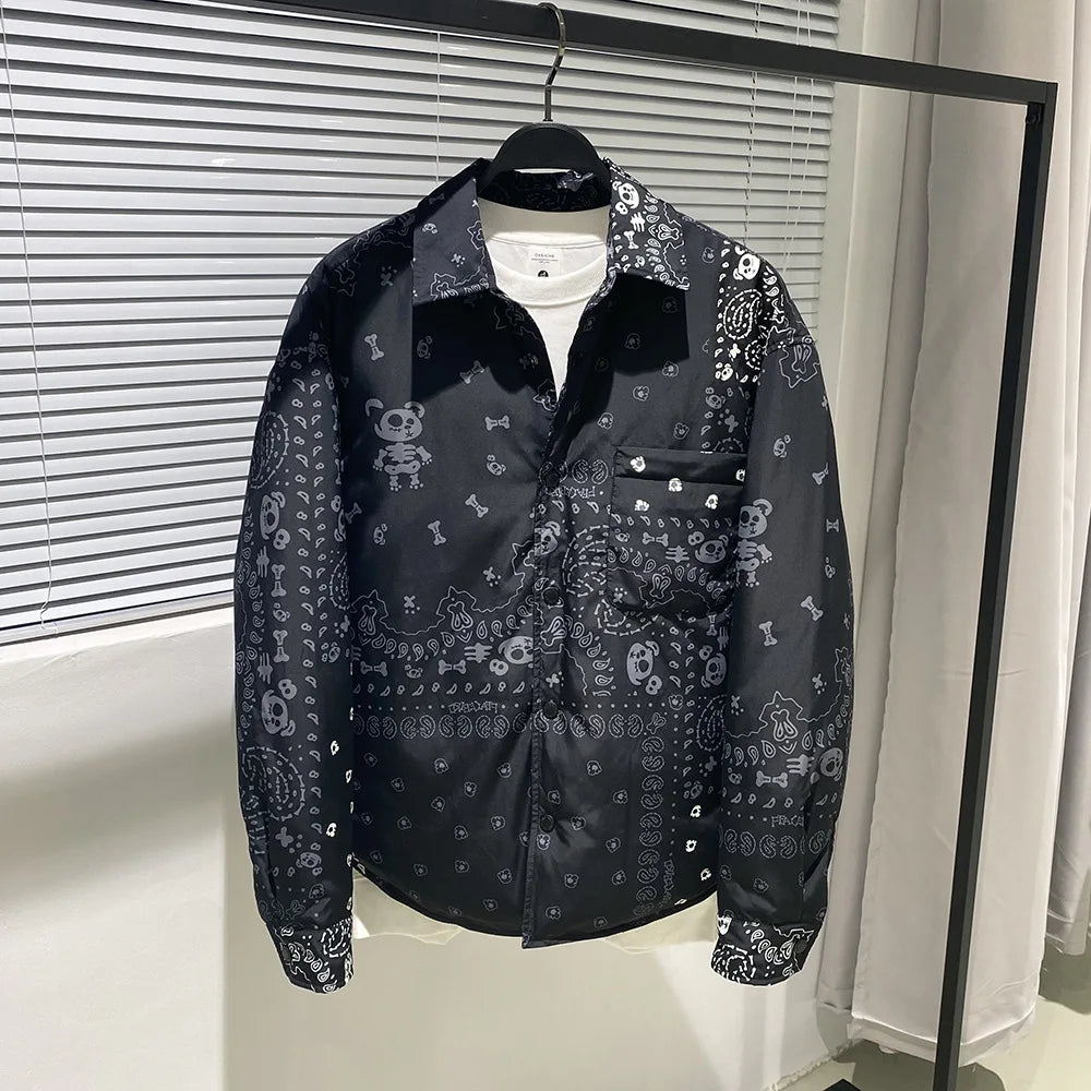 2023 Early Winter Shirt Lightweight Down Jacket Coat Trendy Fashion Luminous