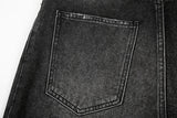 retro black blue straight oversized washed torn jeans solid color ripped jeans baggy hip hop destroyed men wide leg jeans pant unique jeans style 4824