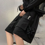 american fashion high street functional cargo shorts mens 2024 summer trendy design casual quarter pants loose straight pants unique cargo style 3454