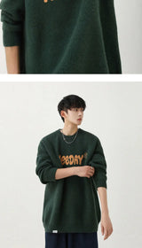 varsity knit sweater with retro streetwear styling for fall and winter outfits, ideal for men’s fashion and seasonal streetwe