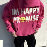 American Heavyweight Vintage Long Sleeved Fleece Hooded Sweatshirt Wit