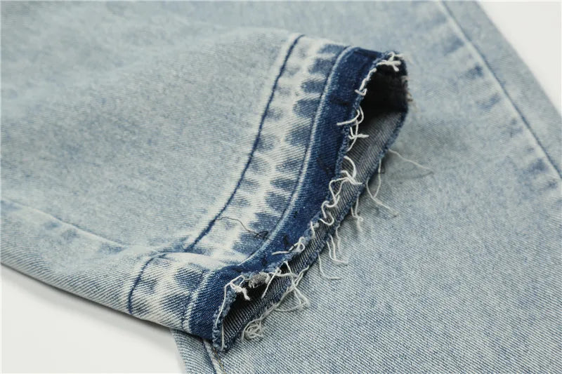 fashion back letters embroidery denim jeans mens casual zipper straight harajuku jean trouser hip hop streetwear pants joggers unique joggers style 5478