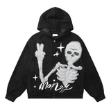 Mens Hip Hop Hoodie Jacket Fashion Skull Printed Single Button Hooded Suede Sweashirts Harajuku Casual Punk Streetwear Hoodie - variant style 4c63d7 for streetwear fashion