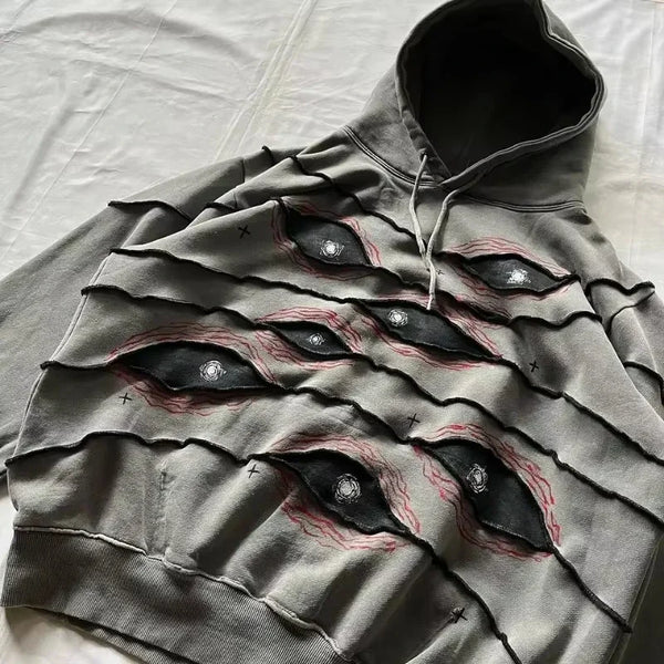 American Street Fashion Trend Loose Hoodie Men Harajuku Y2K New Hip Ho