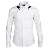 New 2022 Men Classic NEIL BARRETT thunderbolt Fashion Cotton Casual Shirts Shirt high quality Pocket Short sleeves S 2XL #A688
