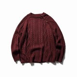 oversized knit pullover, fall/winter fashion, soft knit pullover with flame design, y2k fashion statement