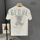 Cyberpunk Melting smiley – High Texture 2023 New Mens Fashion Letter Printed Bear Rhine