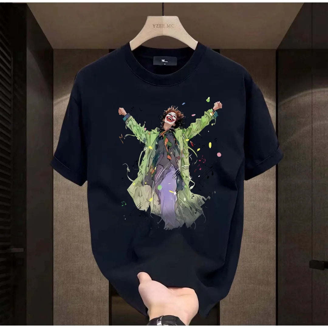 Y2k Crying angel – Summer Mens Cotton T Shirt American Oversized Loose White Pr
