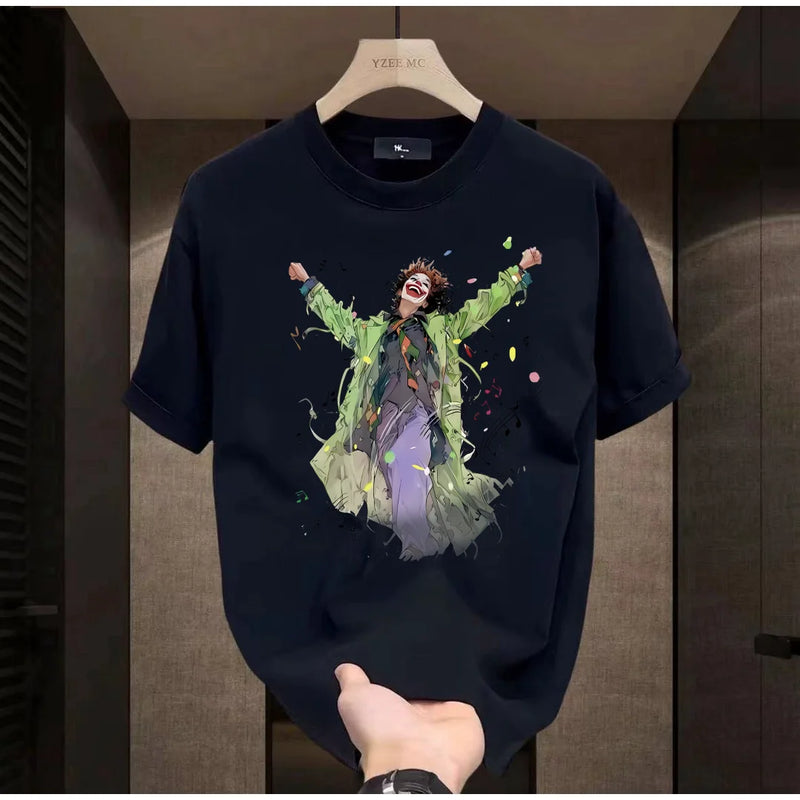 Y2k Crying angel – Summer Mens Cotton T Shirt American Oversized Loose White Pr