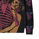 y2k flame knit sweater in soft cotton blend for fashion-forward fall wardrobes, ideal for men’s fashion and seasonal streetwe