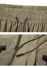 Ins Summer Outdoor Functional Casual Cargo Shorts Oversized Retro Casual Zipper Pockets Men and Women's Knee-length Sweatpants