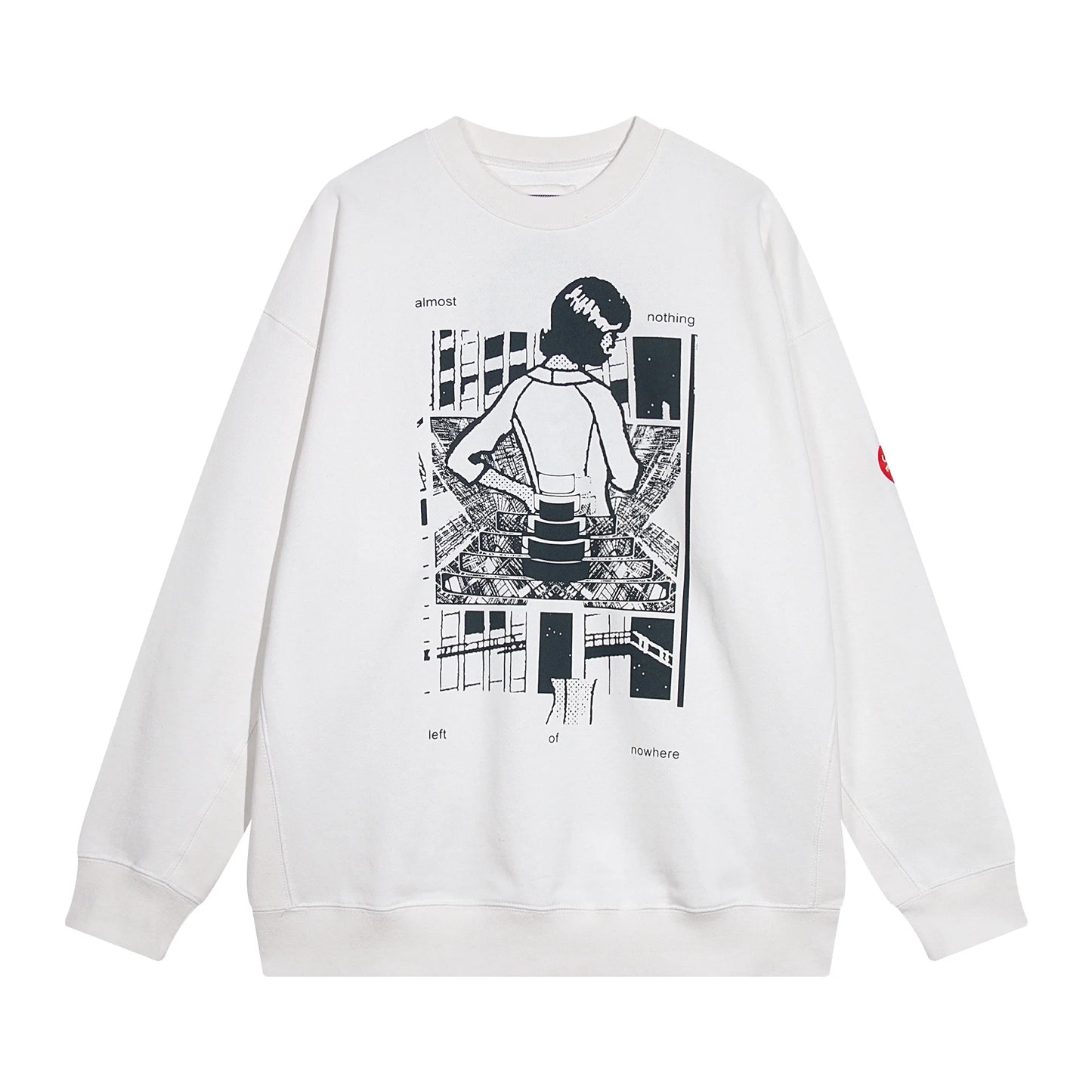 grunge pullover streetwear, modern knitwear, cozy fashion fit, stylish street outfit, modern aesthetic appeal