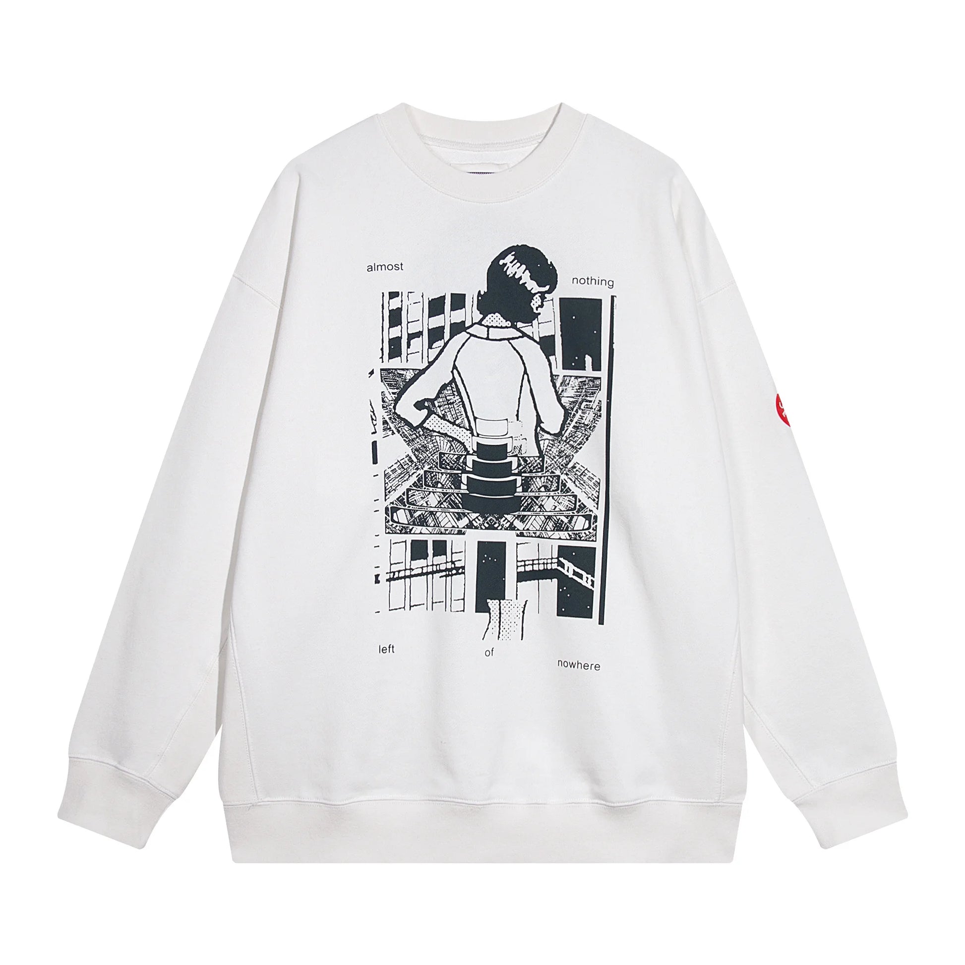 grunge pullover streetwear, modern knitwear, cozy fashion fit, stylish street outfit, modern aesthetic appeal