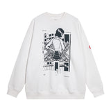 grunge pullover streetwear, modern knitwear, cozy fashion fit, stylish street outfit, modern aesthetic appeal