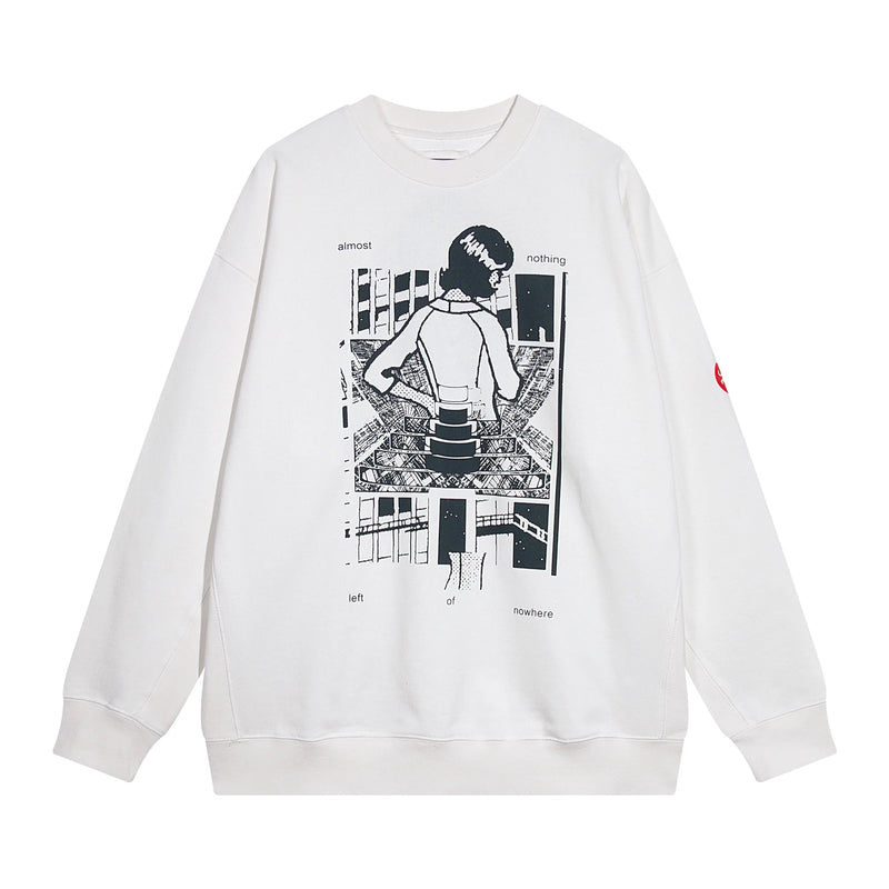 grunge pullover streetwear, modern knitwear, cozy fashion fit, stylish street outfit, modern aesthetic appeal