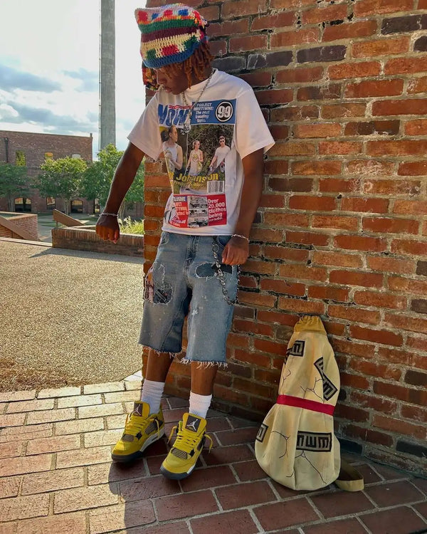 Vaporcore Tee – Static Flame Emoji Graphic Y2K Streetwear