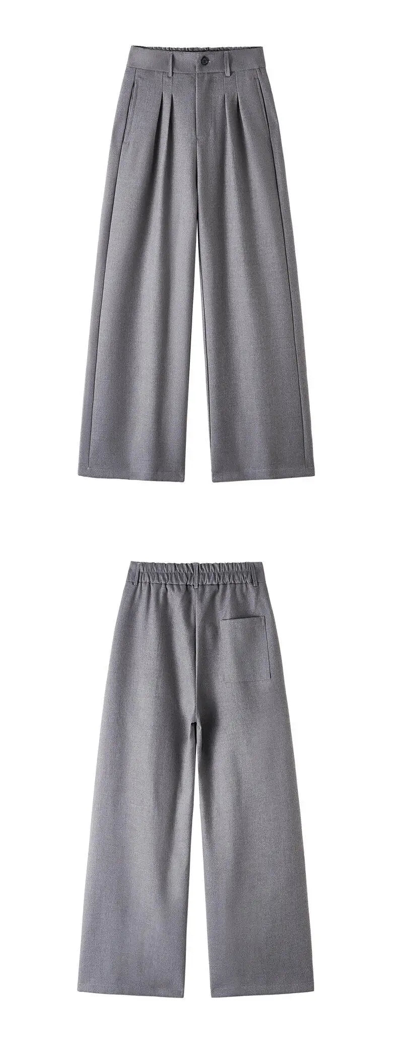 men loose casual korean streetwear fashion vintage straight wide leg suit pants trousers cityboy baggy pants unique default style 1723