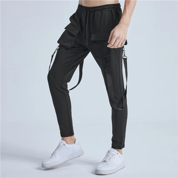 rainbowtouches pants brand mens high street multiple pockets design solid color tidal current overalls concise style baggy pant menswear bottoms