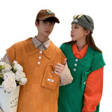 bold graphic pullover, layered streetwear look, soft knit pullover with flame design, y2k fashion statement