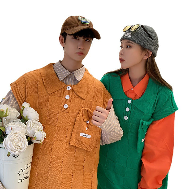 bold graphic pullover, layered streetwear look, soft knit pullover with flame design, y2k fashion statement