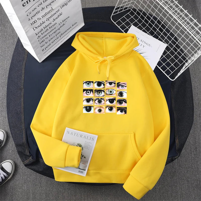 2022 Mens Hip Hop Street Style Hoodie Eye Print Harajuku Sweatshirt Fa