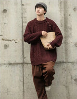 bold graphic pullover, layered streetwear look, soft knit pullover with flame design, y2k fashion statement
