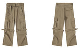 fashion cargo pants adjustable belts waist with side pockets joggers streetwear pant unisex casual loose straight baggy trousers unique joggers style 361