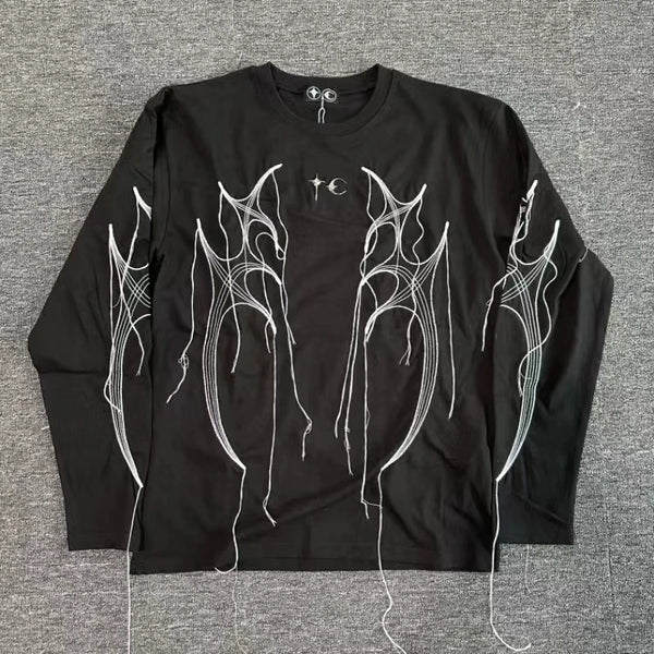 Vaporwave Fashion – New Arrival 2024 Men Thug Club Tassels T Shirts T Shirt – Edgy Streetwear for All Genders
