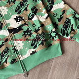Towel Embroidered Cartoon Camouflage Glo Gang The Glory Full Zip Hoodi